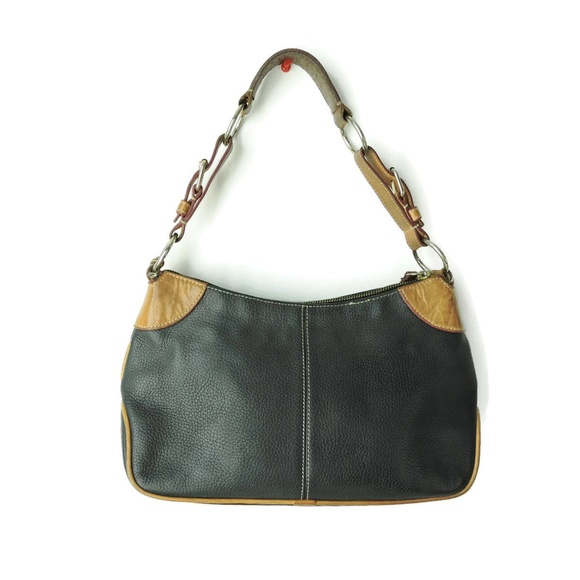 Dooney & Bourke Black Pebbled Leather Brown Hobo bag - Picture 3 of 8
